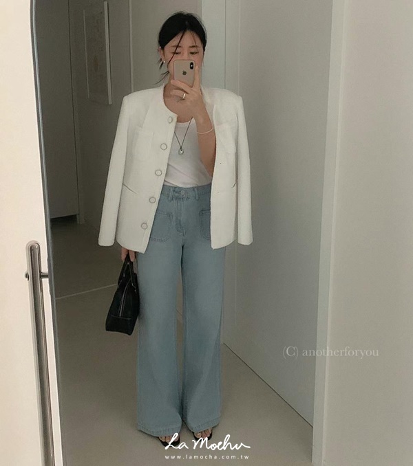 滾邊銀蔥小香外套